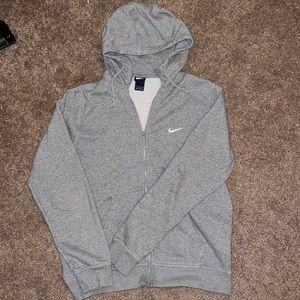 Gray Nike Zip up hoodie size Large